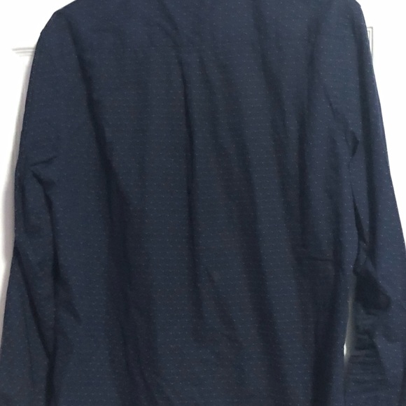 Men’s Denim and Flower Long Sleeved Shirt w tiny White Pokadot!! - Picture 7 of 7